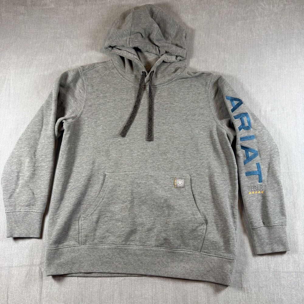 Ariat Rebar Graphic Hoodie Women's XL Gray Water Repellent Workwear Pullover